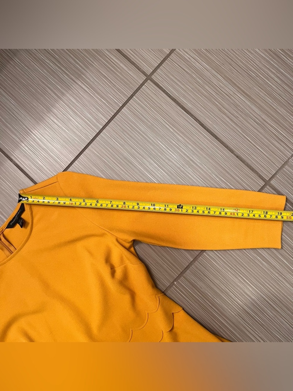Banana Republic Mustard 3/4 Sleeve Dress Jackie O Style - Picture 8 of 11